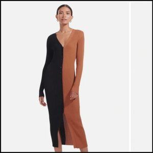 NEW! STAUD Shoko Sweater / Dress - Black & Tan